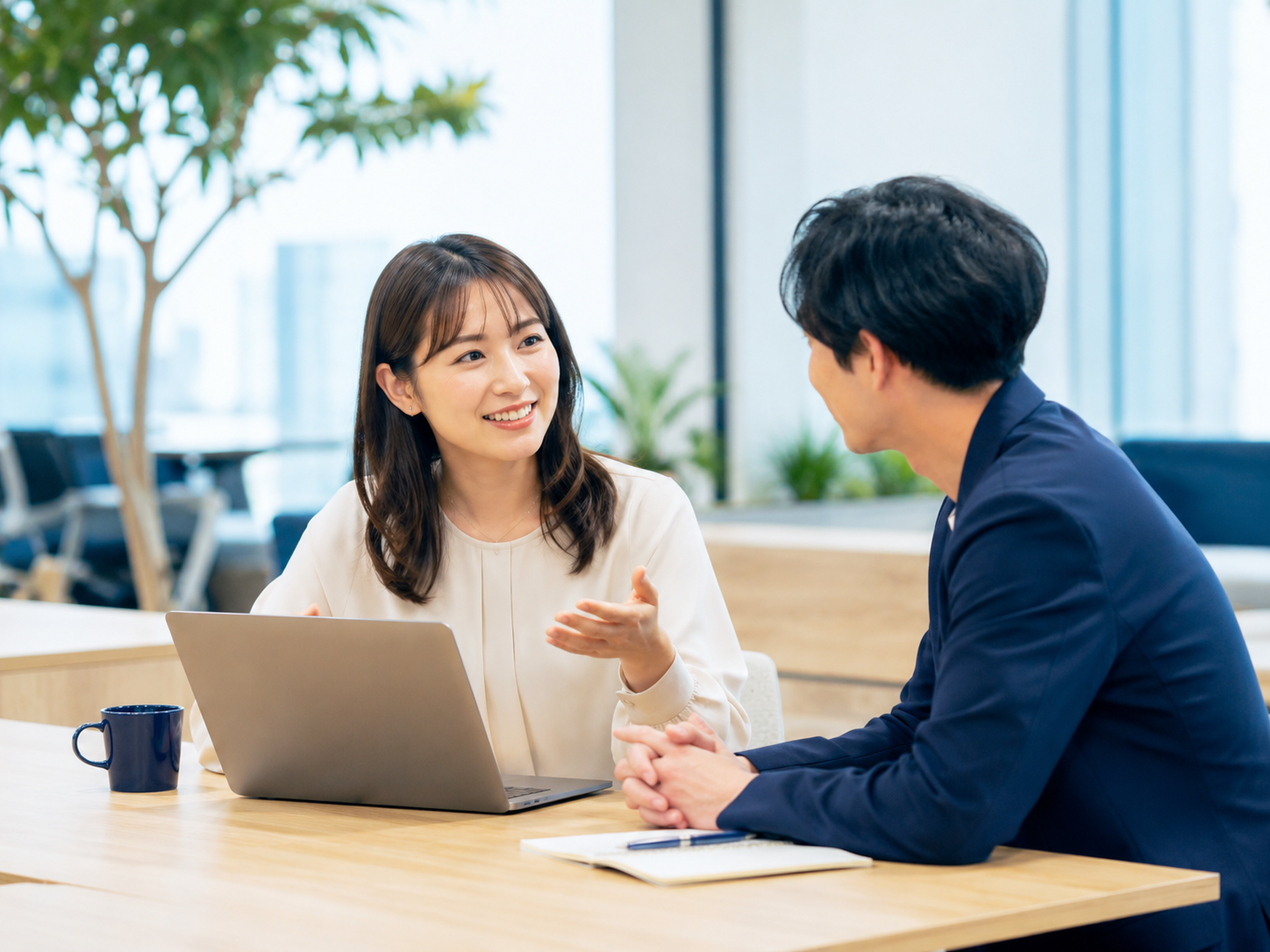 働き方について相談する社員